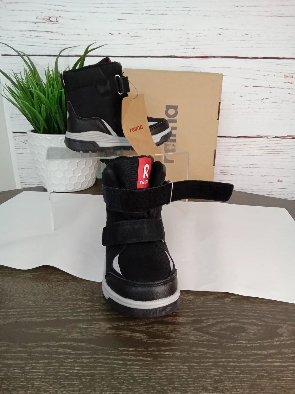 NWT Reima Qing Kids Waterproof Winter Snow Boots Black Size 11